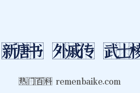 新唐书·外戚传·武士棱是什么意思的图片